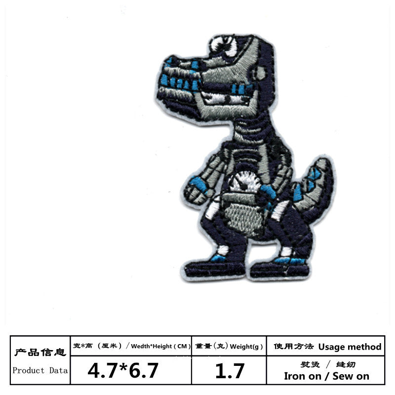 Wholesale Cartoon Robot Dog Astronaut Satellite Embroidered Patches Decorative Clothing Accessory DIY Craft Supply For Resale