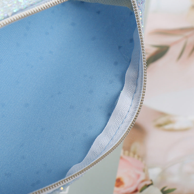 Bolsas de lápiz de polvo con brillo de tela oxford al por mayor