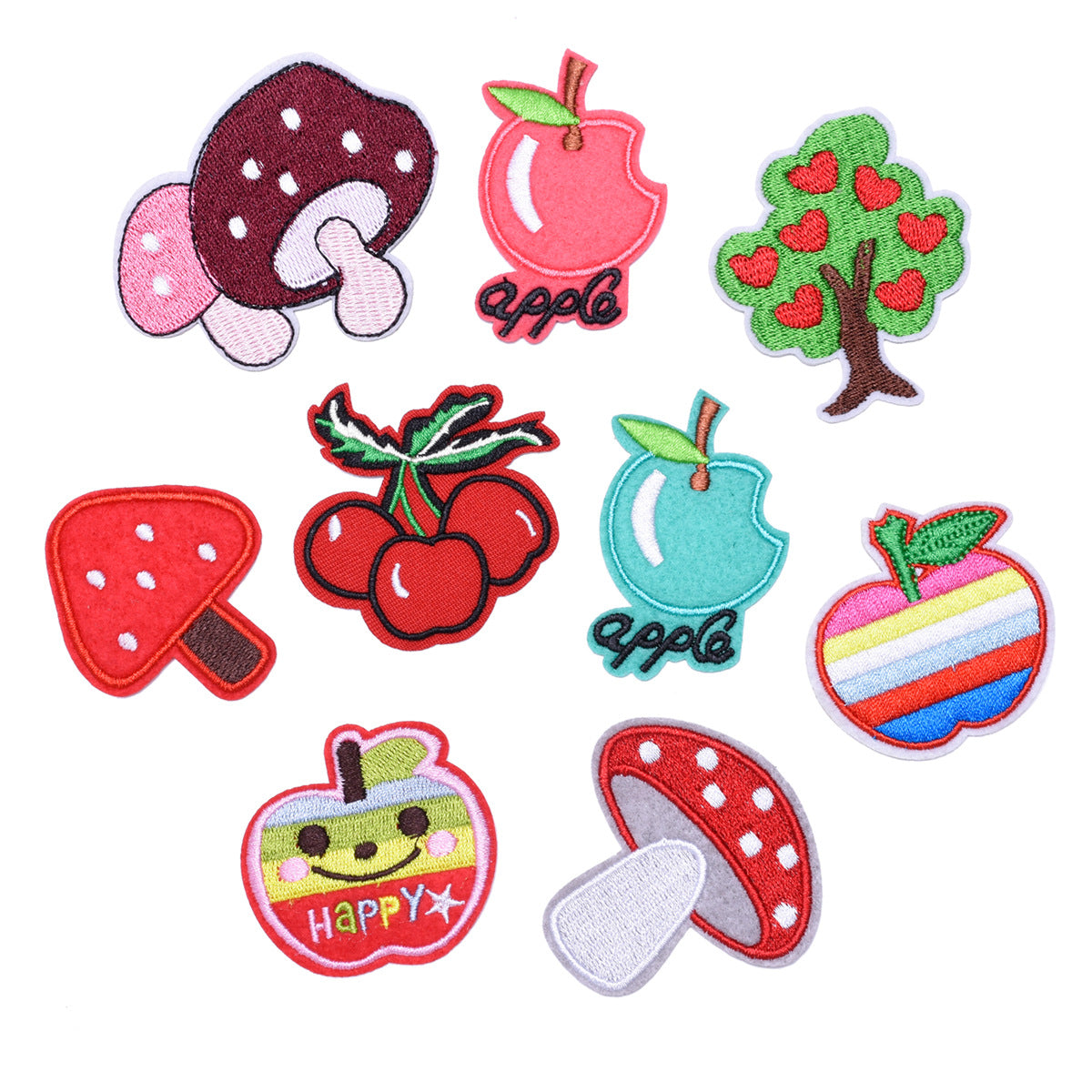 Wholesale Fruit Cartoon Cloth Patches Set Of 9 DIY Embroidery For Clothing Repair Stylish Fashion Accessory