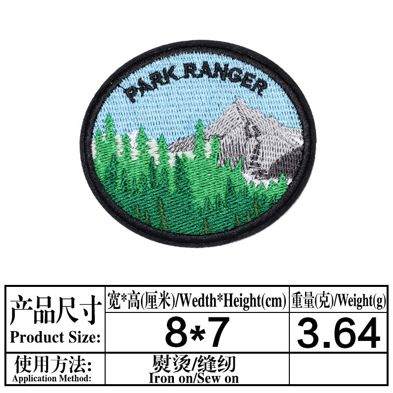 Wholesale Chic Embroidered Circular Badge Patches 9 Pcs For Clothing DIY