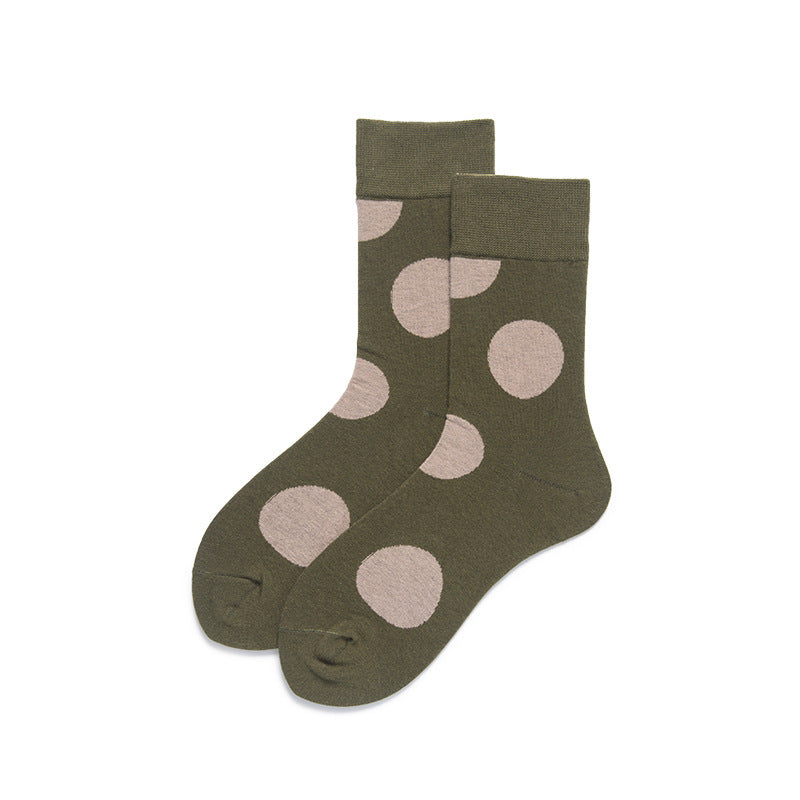 Wholesale Valentine's Day Autumn and Winter Cotton Socks College Style Striped Mid-calf Socks