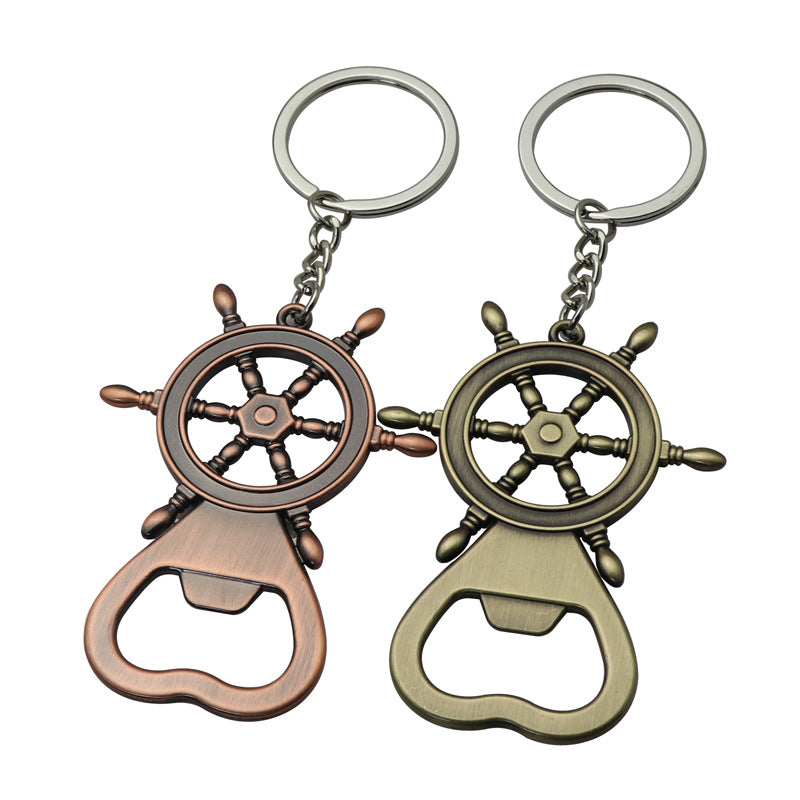 Wholesale Nautical Rudder Bottle Opener Keychain