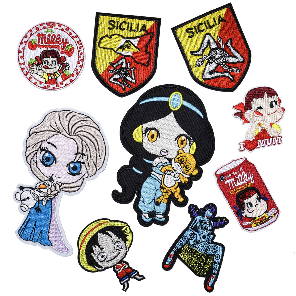 Wholesale Cartoon Embroidery Patches Princess Design Cloth Patch DIY Sewing Accessory For Clothing
