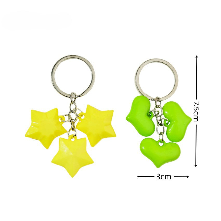 Wholesale Acrylic Love Star Keychain