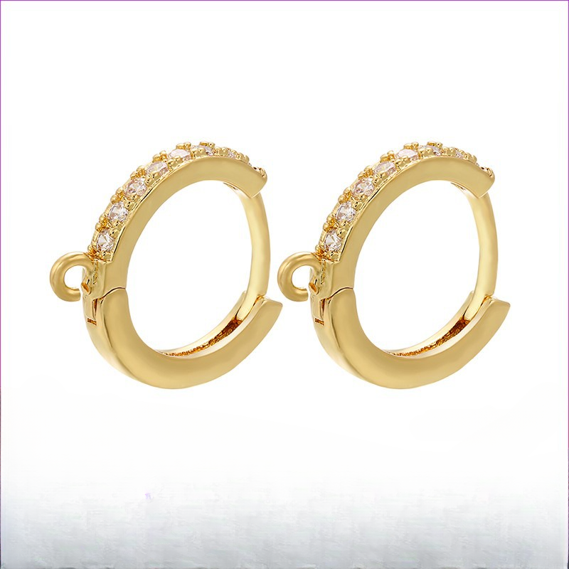 Wholesale White Diamond Brass Earrings Fittings
