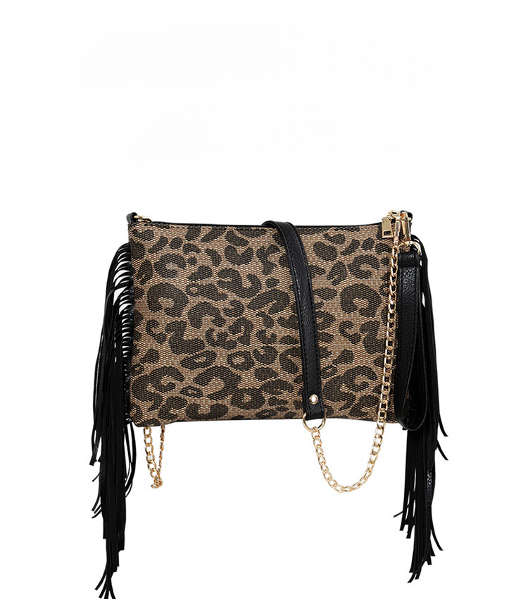 Bolsa de borla de leopardo de PU One One