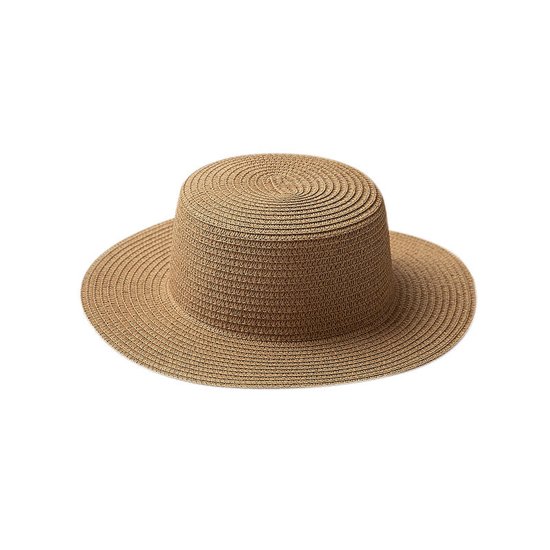 Wholesale Flat-topped Sun-shading Straw Hat Diy Hand-made Sun Hat