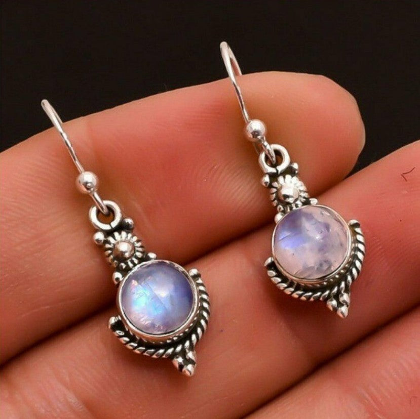 Wholesale Set with Sea Blue Topaz Rotating Water Drop Pear Shaped Earrings