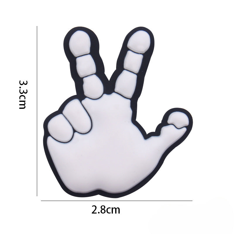 Wholesale 3pcs Creative DIY Baby Products Baby Pacifier Chain Teething Teething Gel Cartoon Palm Silicone Beads