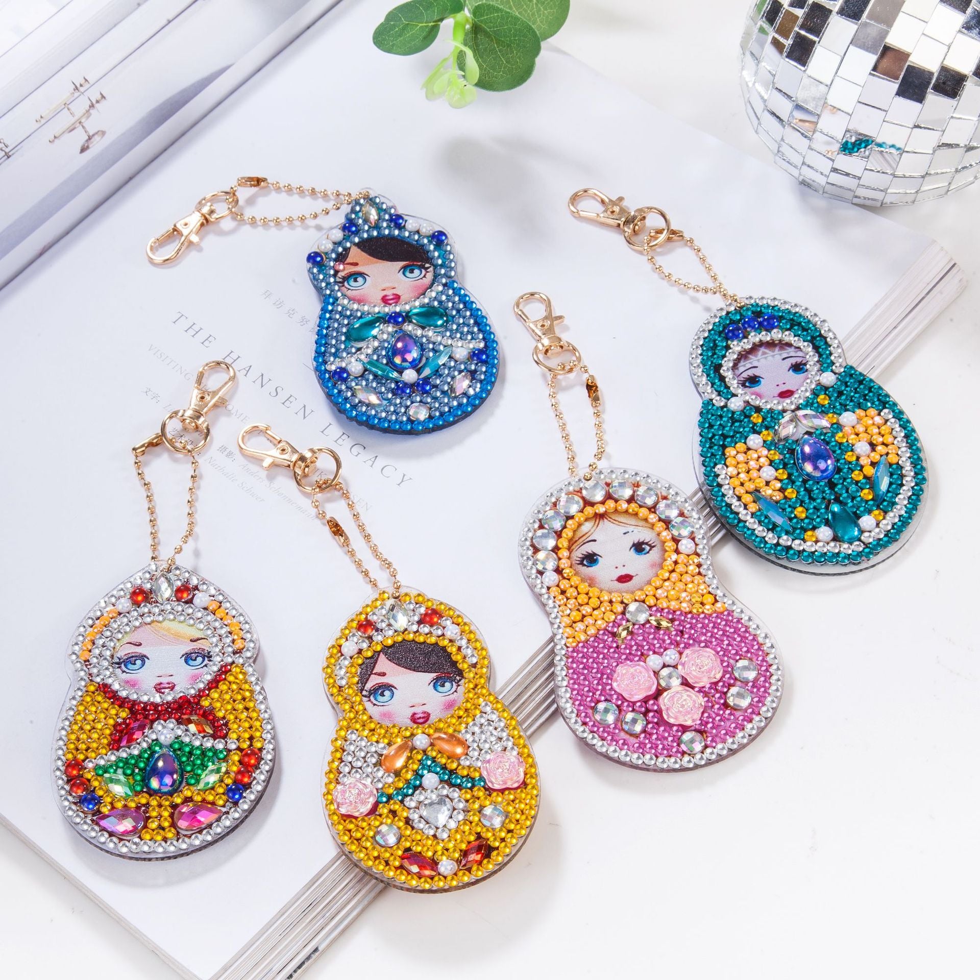 Wholesale DIY Acrylic Sticker Diamond Painting Crown Keychain Set