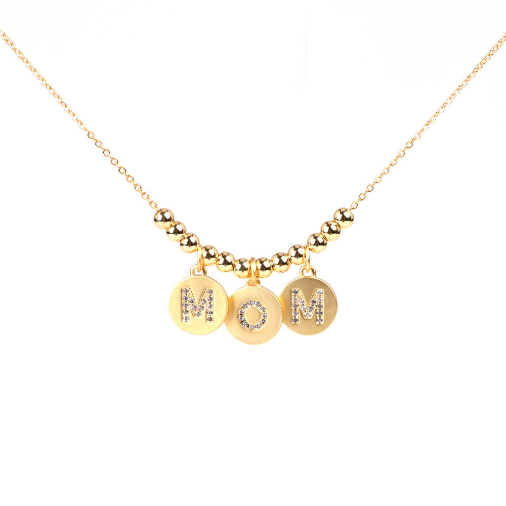 Wholesale Mother's Day MOM Letter Stainless Steel Necklaces