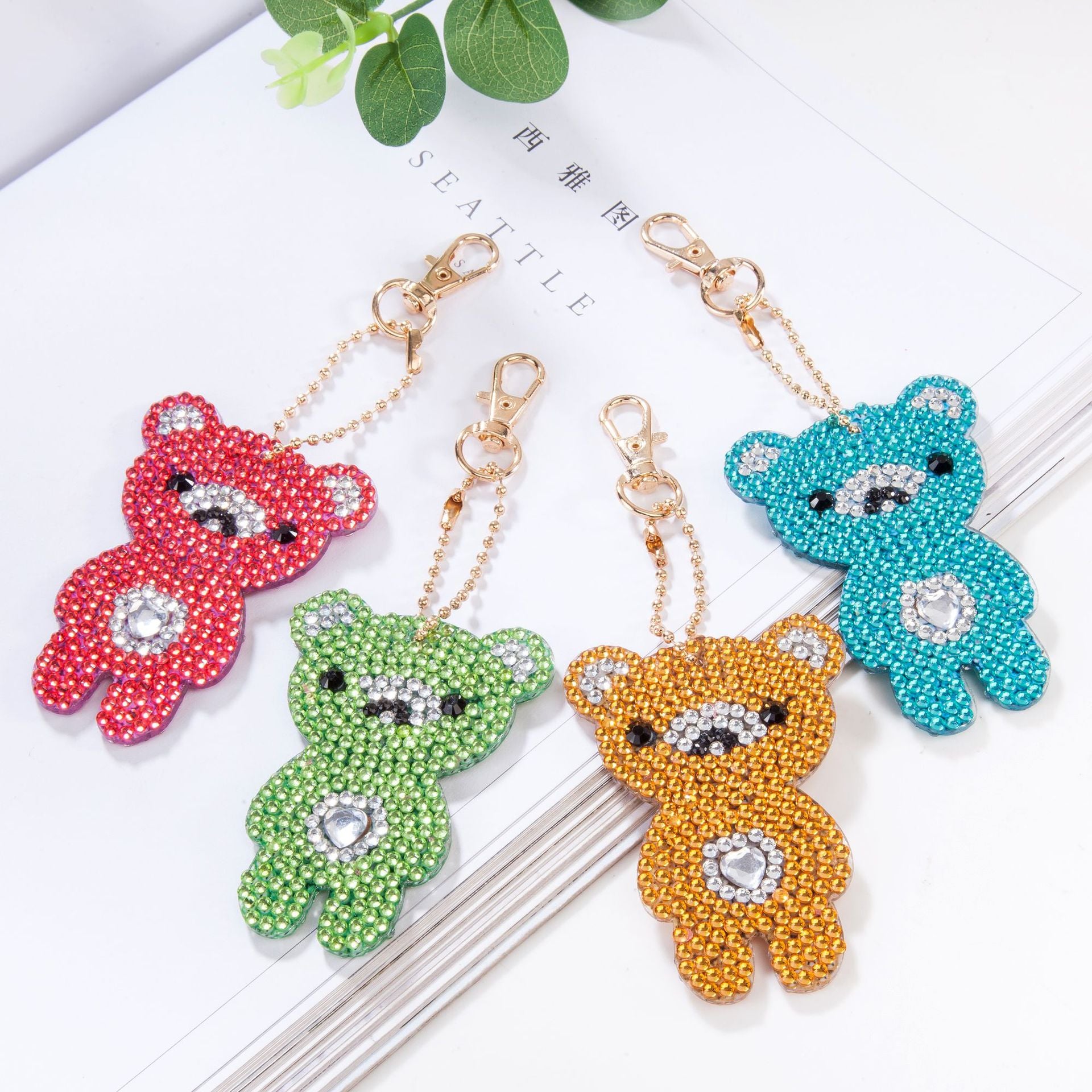 Wholesale DIY Acrylic Sticker Diamond Painting Crown Keychain Set