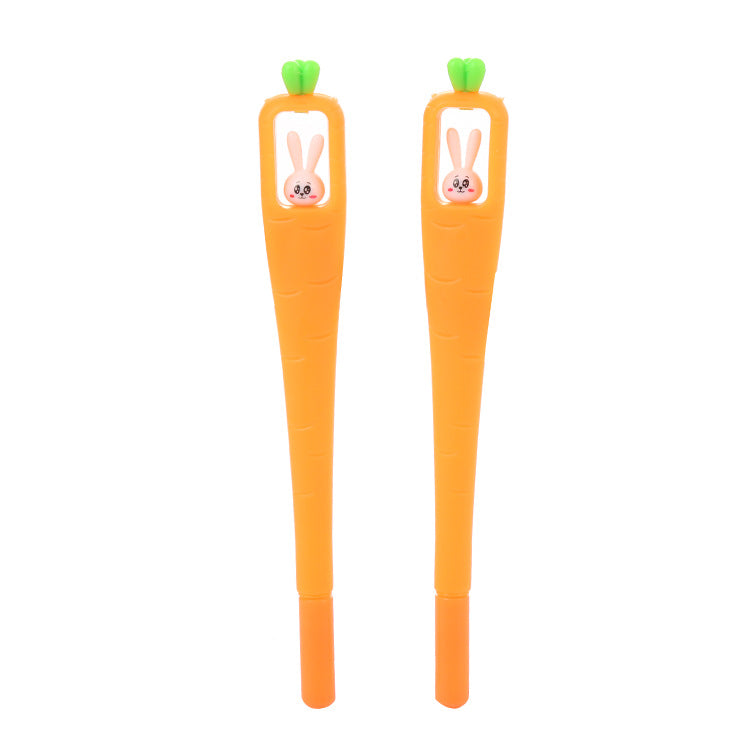 Wholesale Cartoon Rabbit Carrot Plastic Neutral Pen