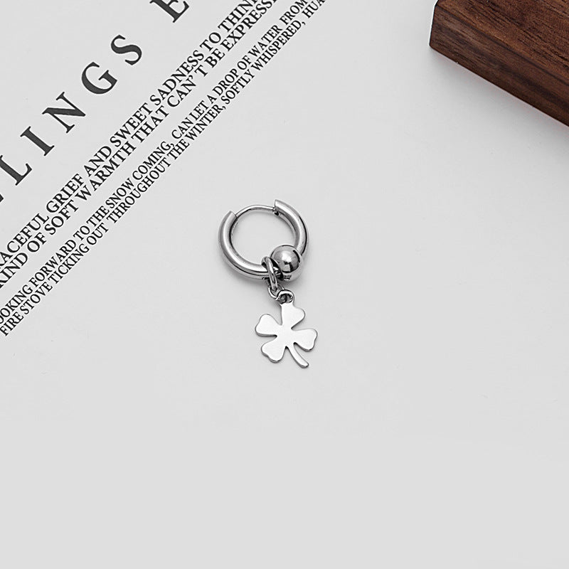 Wholesale Cross Star Stainless Steel Diamond Chain Earrings