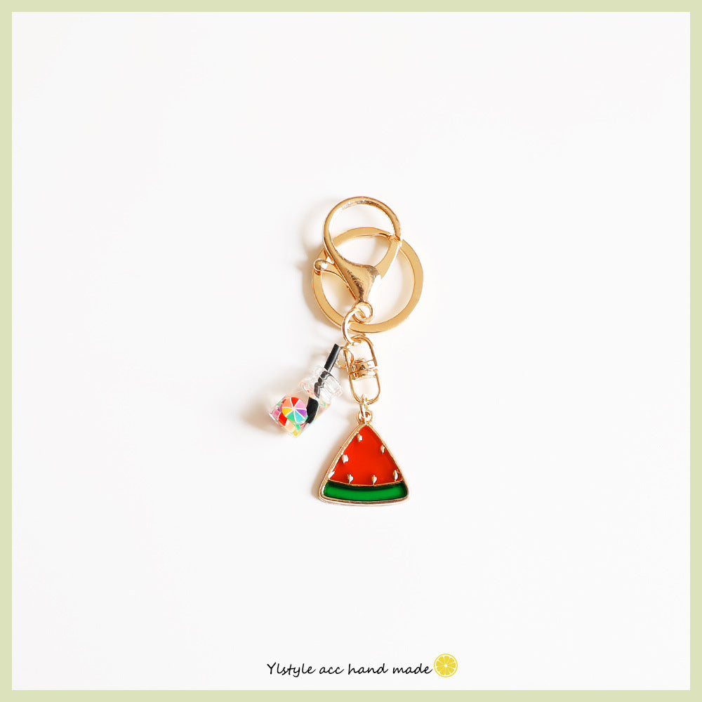 Wholesale Lemon Slice Fruit Series Metal Keychain