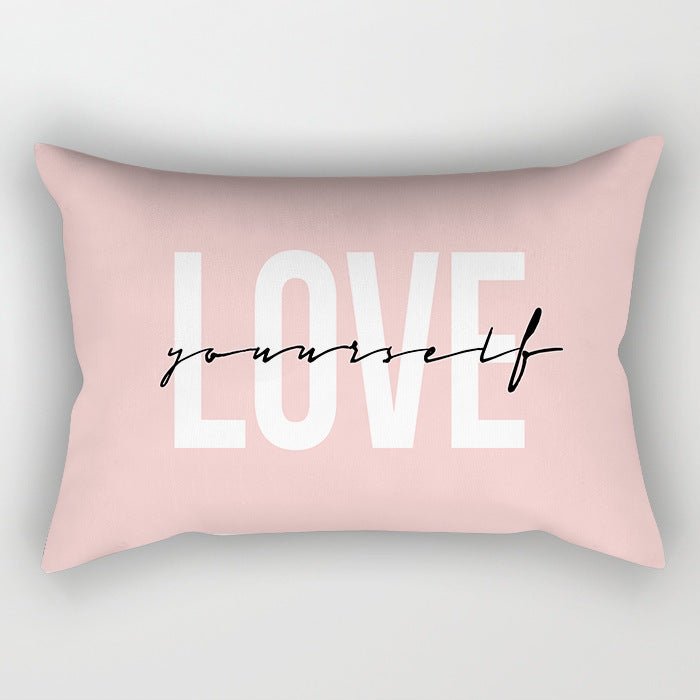 Wholesale Pink Geometric Polyester Pillow Covers