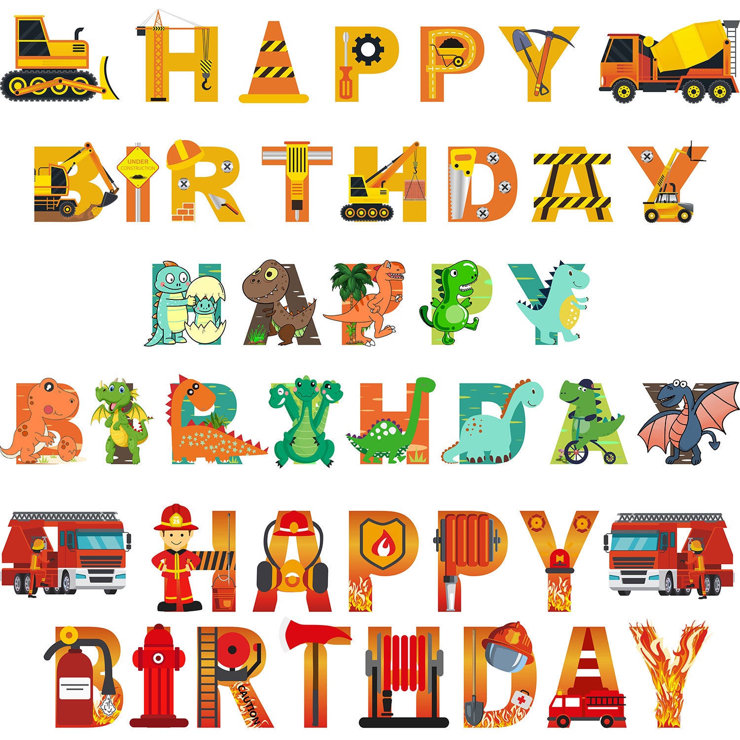 Wholesale Dinosaur Theme Party Birthday Flag Decoration