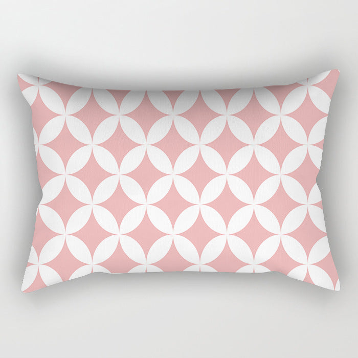 Wholesale Pink Geometric Polyester Pillow Covers