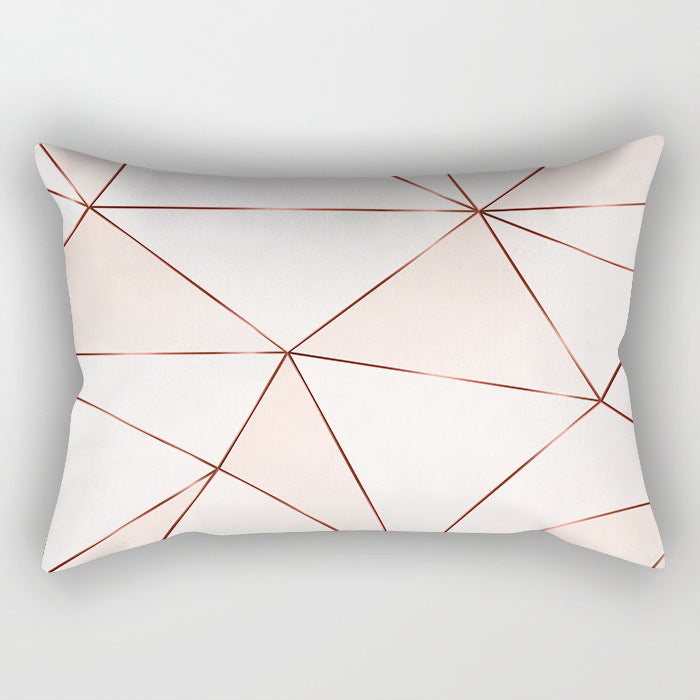 Wholesale Pink Geometric Polyester Pillow Covers