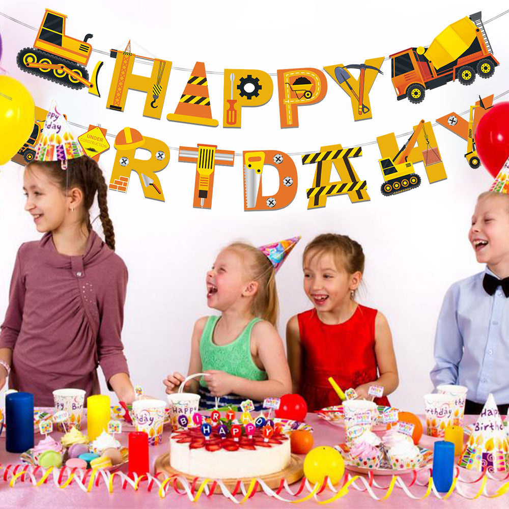 Wholesale Dinosaur Theme Party Birthday Flag Decoration