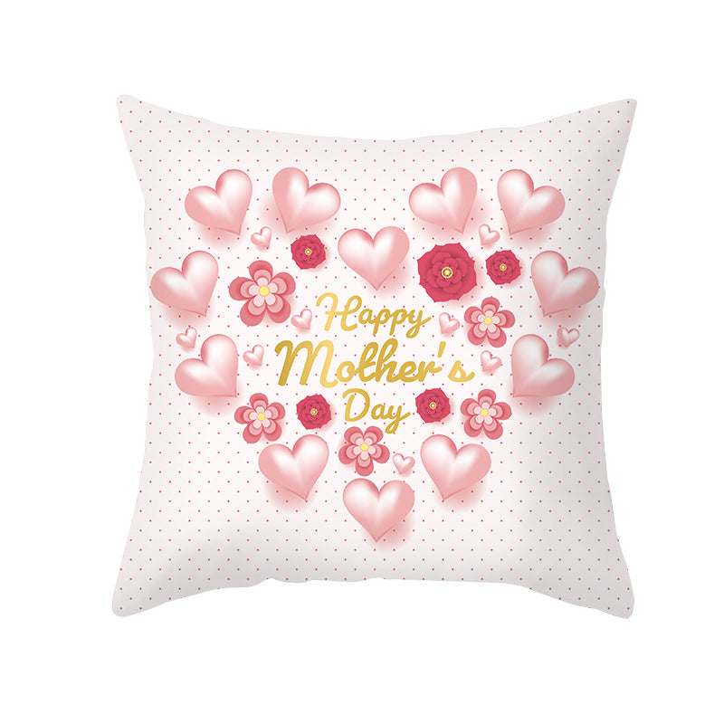 Wholesale Mother's Day Peach Skin Love Letter Sofa Backrest