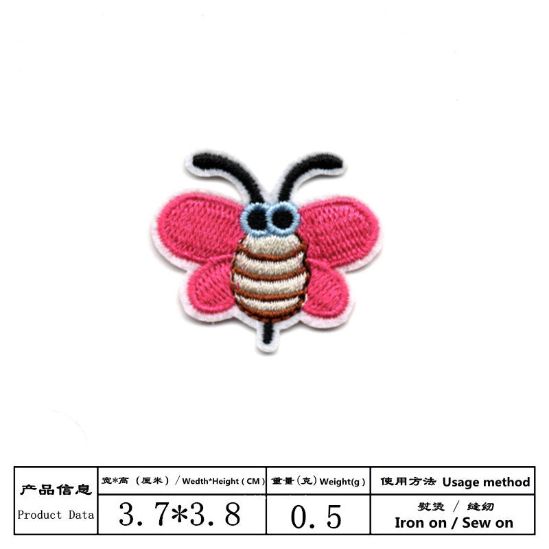 Wholesale Cloth Embroidered Bee Patches Cute Cartoon Animal Set Of 17 For Kids Clothing DIY Craft Supply