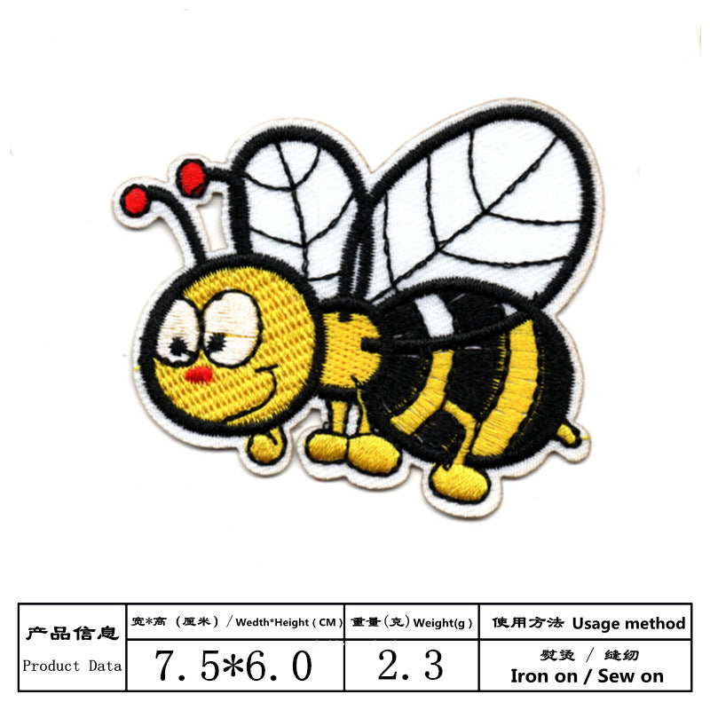 Wholesale Cloth Embroidered Bee Patches Cute Cartoon Animal Set Of 17 For Kids Clothing DIY Craft Supply