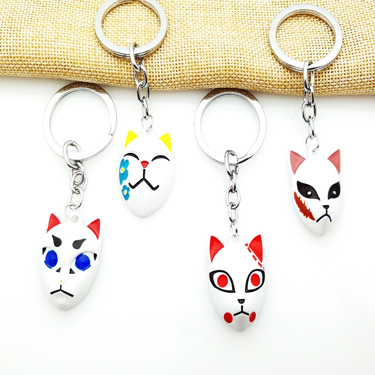 Wholesale Demon Slayer Peripherals: Makoto Kitsune Small Mask Keychain