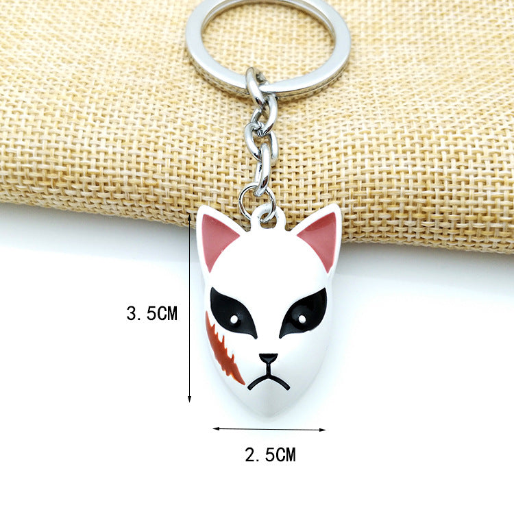 Wholesale Demon Slayer Peripherals: Makoto Kitsune Small Mask Keychain