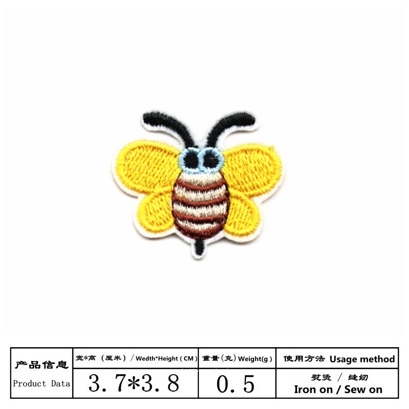 Wholesale Cloth Embroidered Bee Patches Cute Cartoon Animal Set Of 17 For Kids Clothing DIY Craft Supply