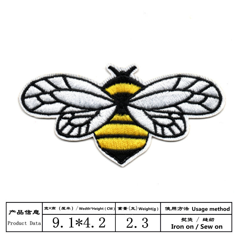 Wholesale Cloth Embroidered Bee Patches Cute Cartoon Animal Set Of 17 For Kids Clothing DIY Craft Supply