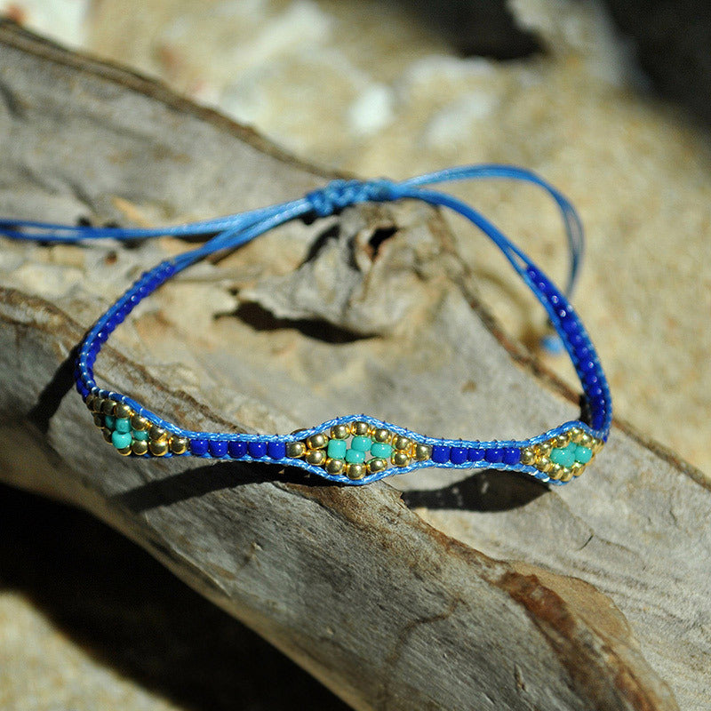 Wholesale Bohemian Style Friendship Bracelet Handmade Woven Rope Colorful Beaded Beaded Bracelet