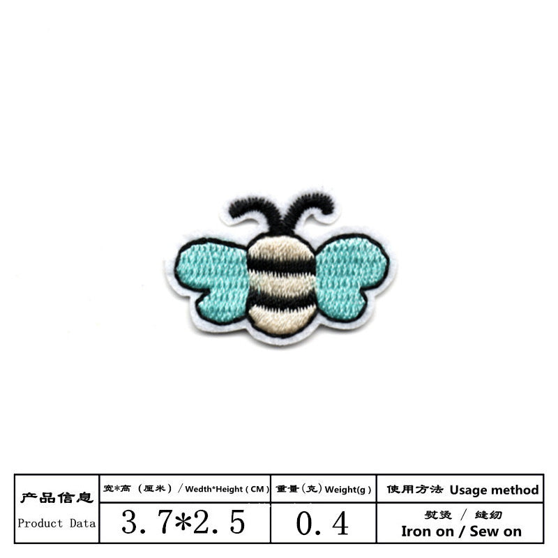 Wholesale Cloth Embroidered Bee Patches Cute Cartoon Animal Set Of 17 For Kids Clothing DIY Craft Supply