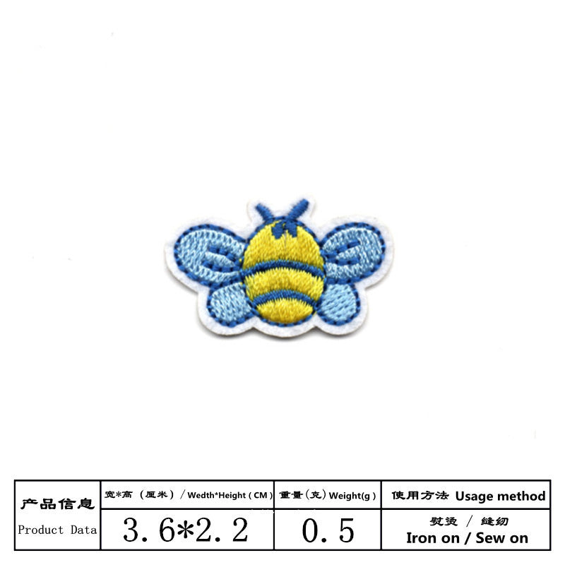 Wholesale Cloth Embroidered Bee Patches Cute Cartoon Animal Set Of 17 For Kids Clothing DIY Craft Supply