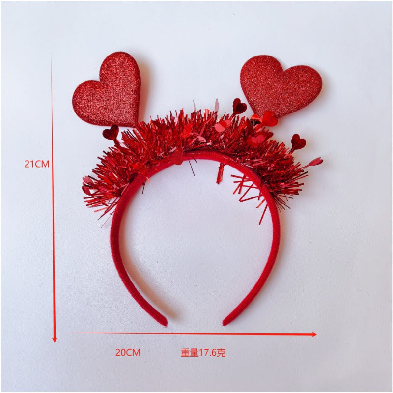 Wholesale Valentine's Day Love Red Love Wedding Festival Party Atmosphere Dress Up Headband