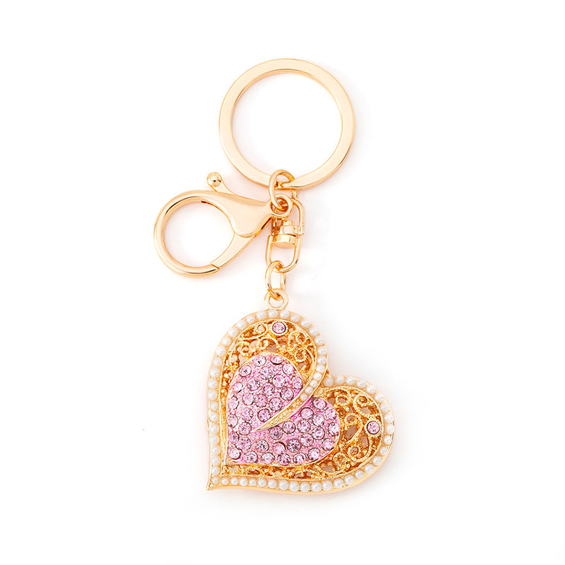 Wholesale Love Diamond Alloy Keychains
