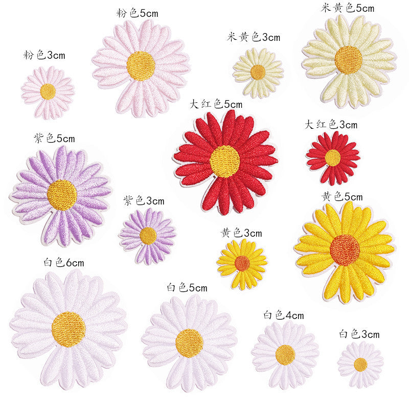 Wholesale Colorful Cartoon Flower  Embroidery DIY patches