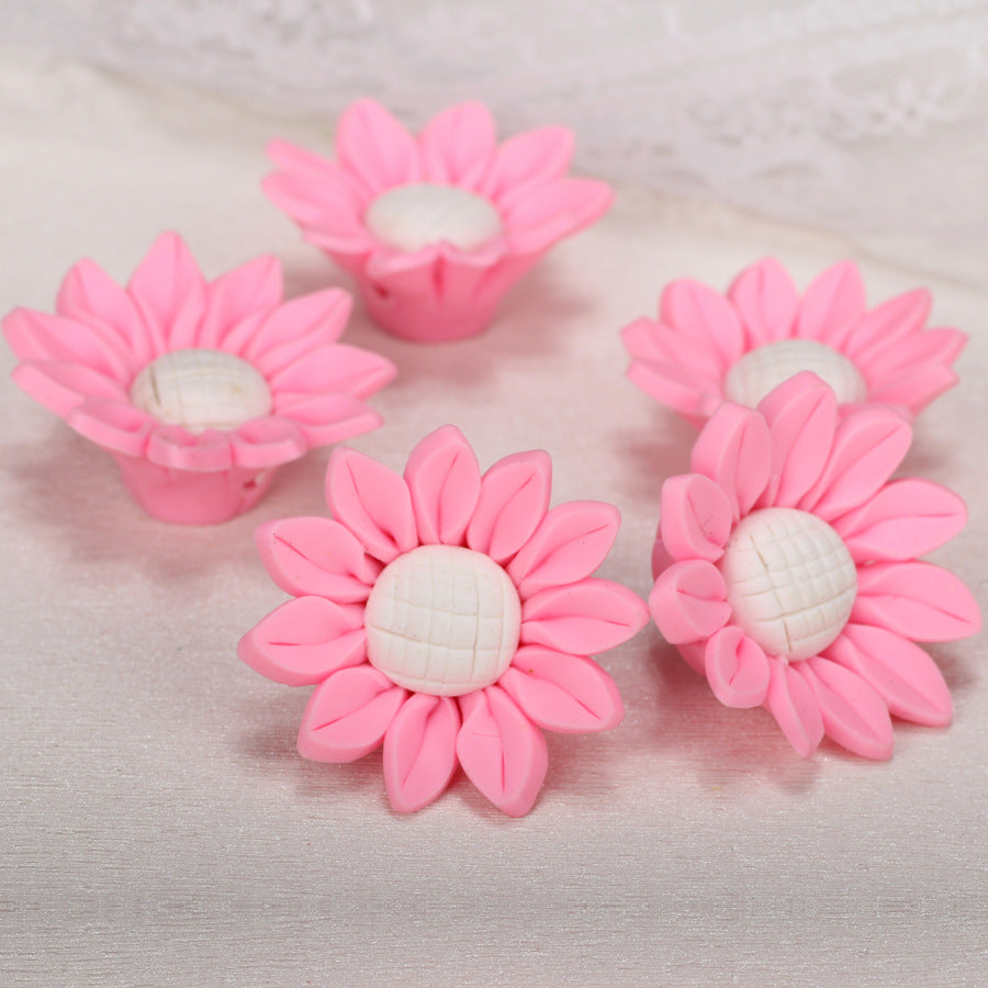 Wholesale 5pcs 30mm Sun Flower Beads