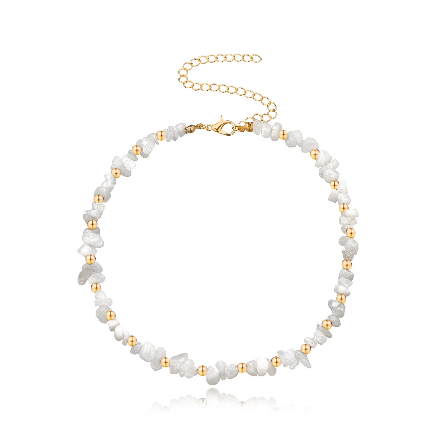 Collares de aleación triturada de turquesa de cristal transparente al por mayor