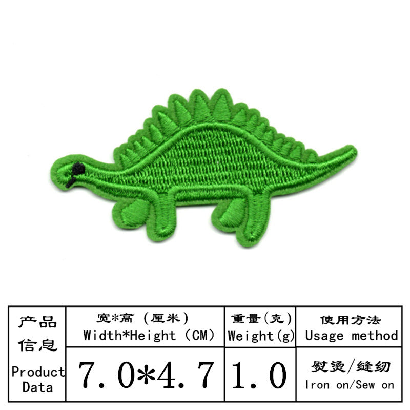 Wholesale Dinosaur Cartoon Iron On Embroidered Patches Set Of 17 Fashion Decorative Accessory For Cloth Shoes Gift Resale