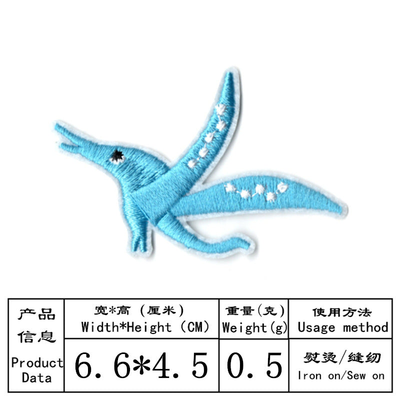 Wholesale Dinosaur Cartoon Iron On Embroidered Patches Set Of 17 Fashion Decorative Accessory For Cloth Shoes Gift Resale