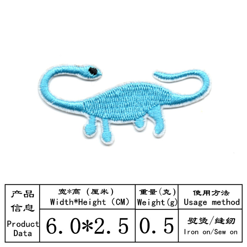 Wholesale Dinosaur Cartoon Iron On Embroidered Patches Set Of 17 Fashion Decorative Accessory For Cloth Shoes Gift Resale