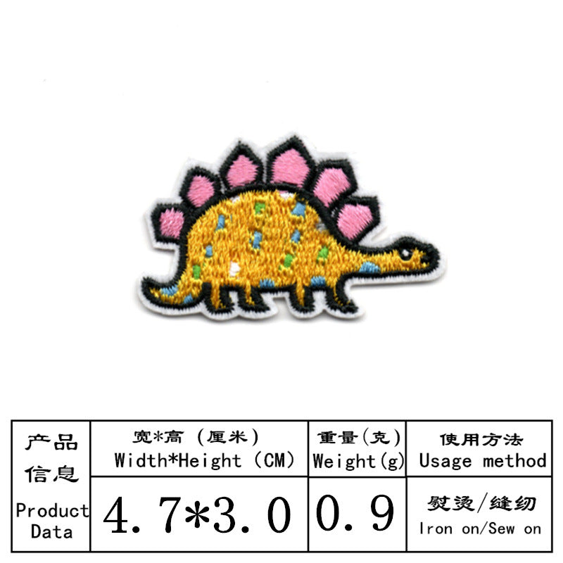 Wholesale Dinosaur Cartoon Iron On Embroidered Patches Set Of 17 Fashion Decorative Accessory For Cloth Shoes Gift Resale
