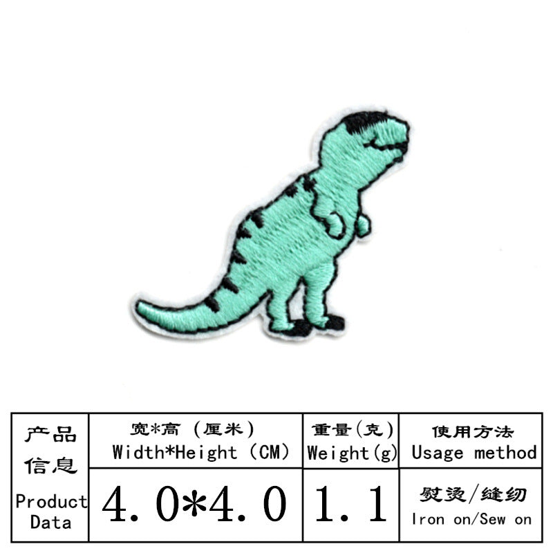 Wholesale Dinosaur Cartoon Iron On Embroidered Patches Set Of 17 Fashion Decorative Accessory For Cloth Shoes Gift Resale