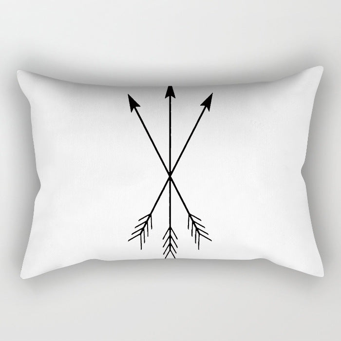 Wholesale Black and White Geometric Strip Shaped Polyester Pillow Covers