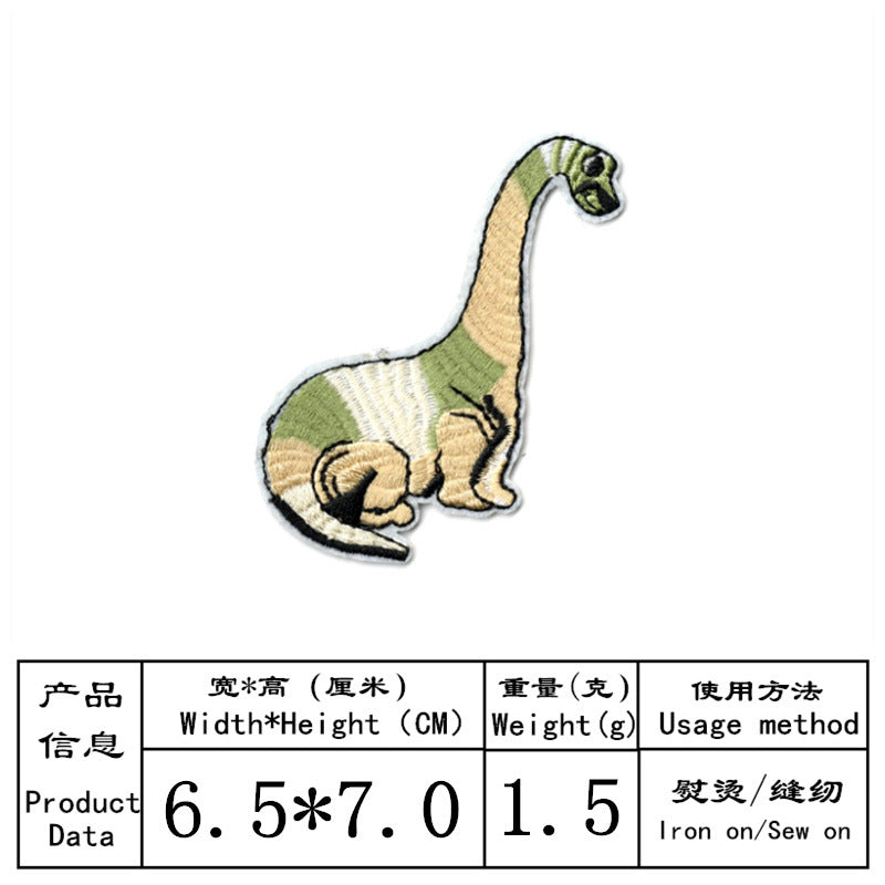 Wholesale Dinosaur Cartoon Iron On Embroidered Patches Set Of 17 Fashion Decorative Accessory For Cloth Shoes Gift Resale