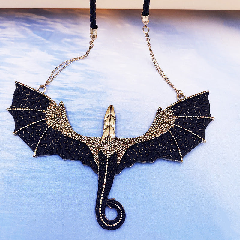 Wholesale Halloween Exaggerated Dragon Alloy Necklace