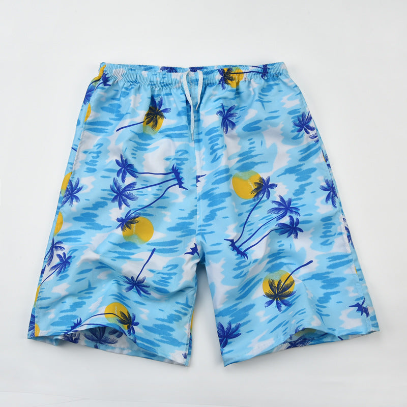 Wholesale Color Quick-drying Printed Five Points Loose Plus Size Swimwear Pants
