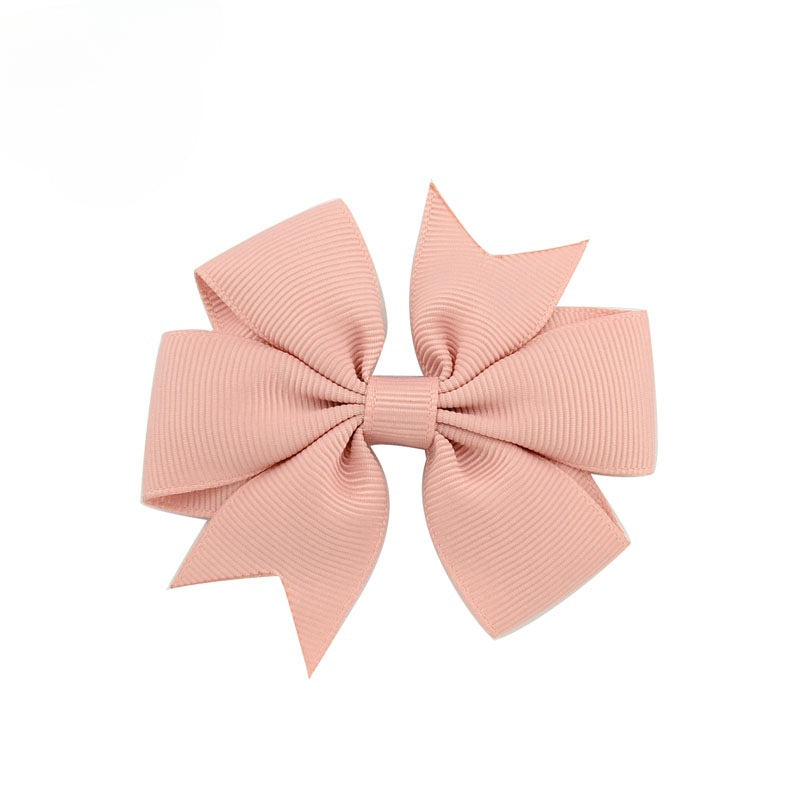 Wholesale 10pcs Handmade Baby Dovetail V Ribbed Ribbon Bow Hairpin