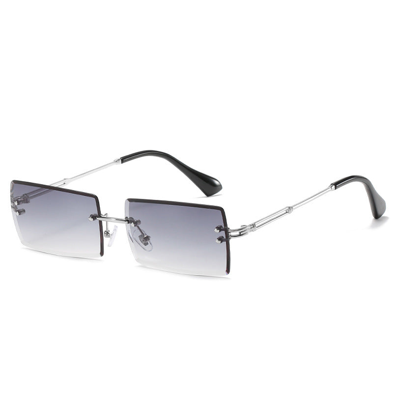 Wholesale PC Frameless Cut Edge Square Sunglasses